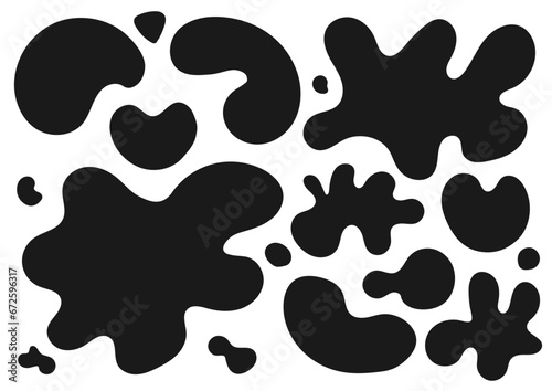 ぐにゃぐにゃの図形ベクターセット