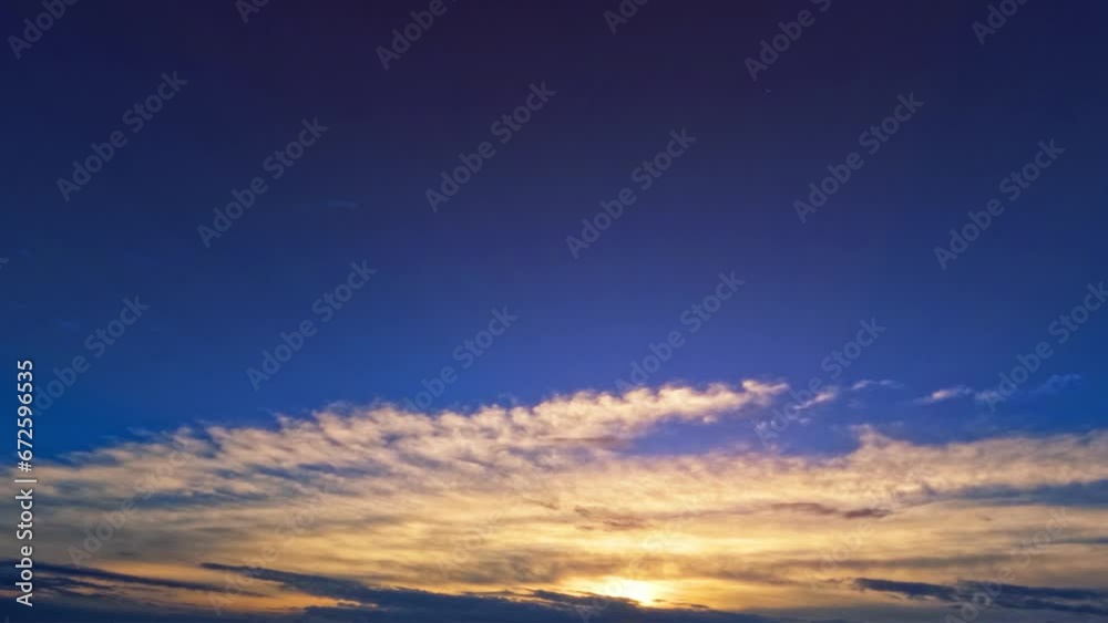 timelapse video of fluffy clouds at sunrise after the rain for forecast