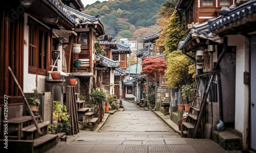 beautiful narrow street in japan old town © AB Design
