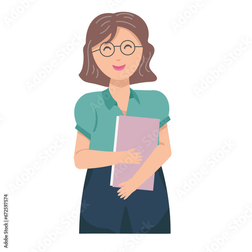 woman holding a folder