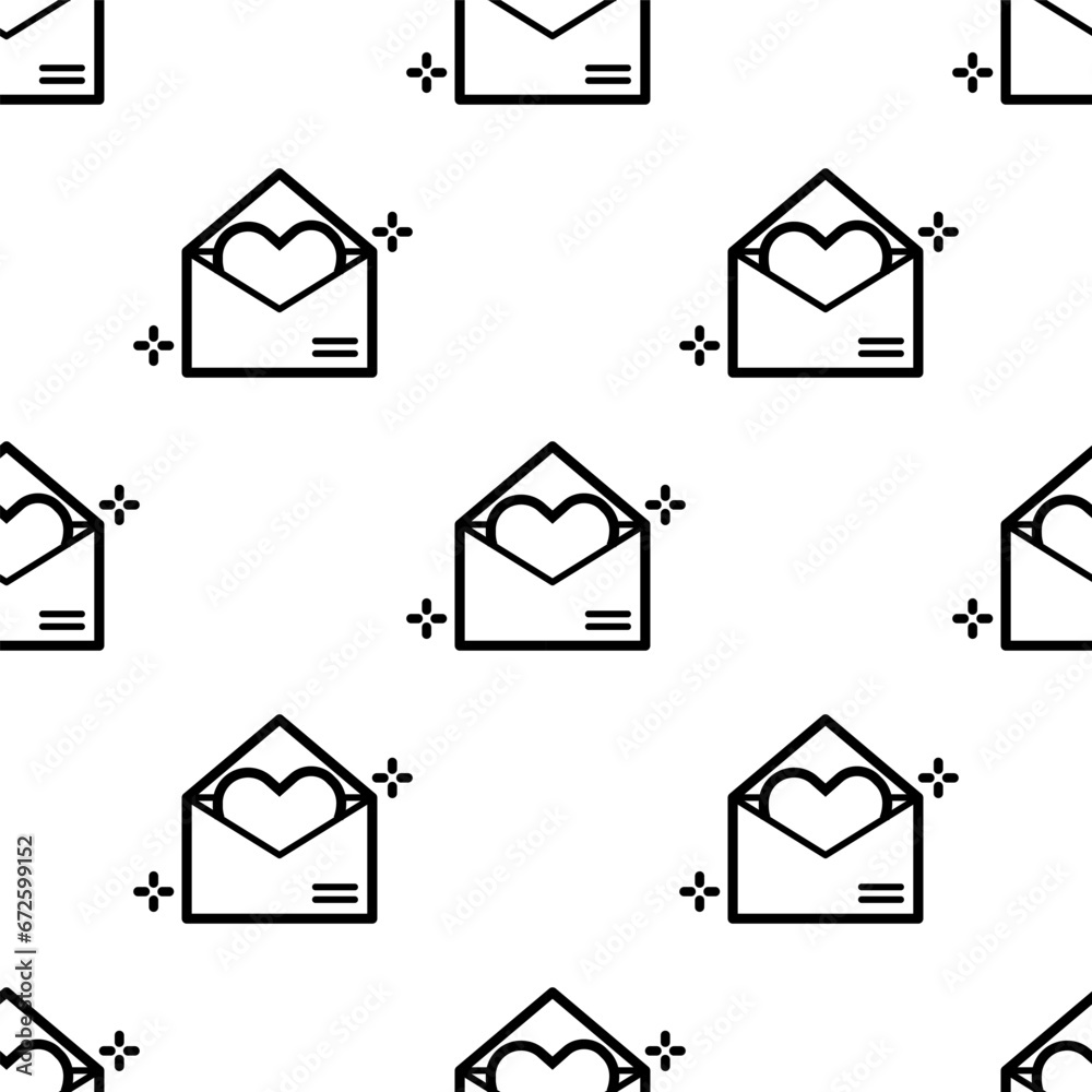 Love letter seamless pattern background. Love letter seamless pattern background.