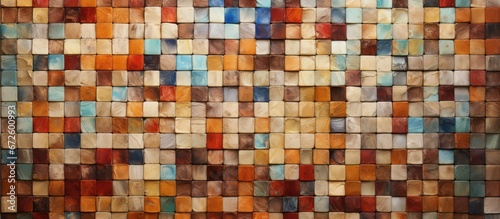 Mosaic background with texturized tiles