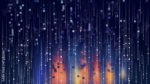 Pixel rain abstract background