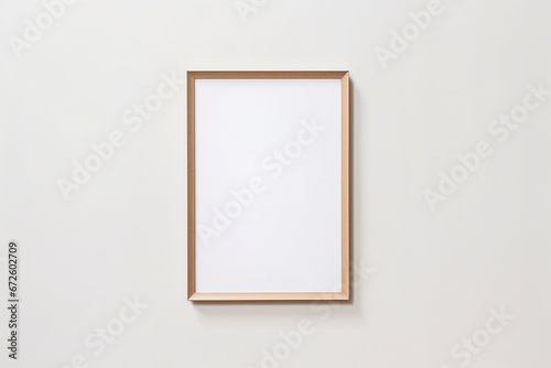 Portrait large 50x70, 20x28, a3,a4, Wooden frame mockup on white wall, Poster mockup, Clean, modern, minimal frame, Empty fra,me Indoor interior, show text or product photo