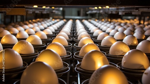 Egg production factory, egg grading