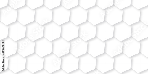 Fototapeta Naklejka Na Ścianę i Meble -  Background with hexagons. Abstract background with lines. white texture background. hexagon abstract background. Surface polygon pattern with glowing hexagon paper texture and futuristic business.