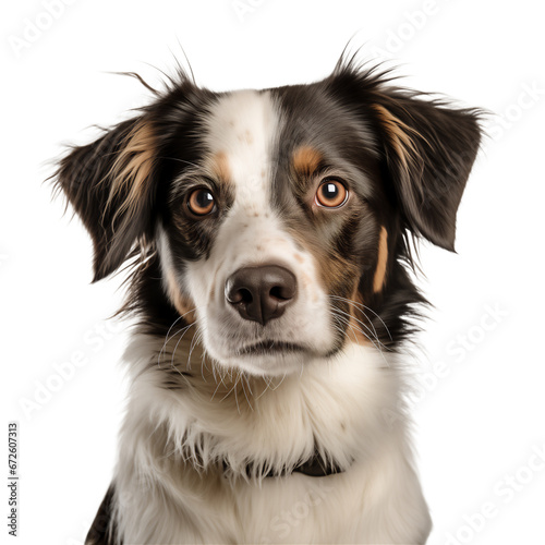Portrait of a Dog, on transparent png. Ai generative.