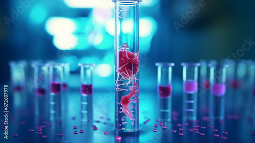 An image showing a virus in a lab.
