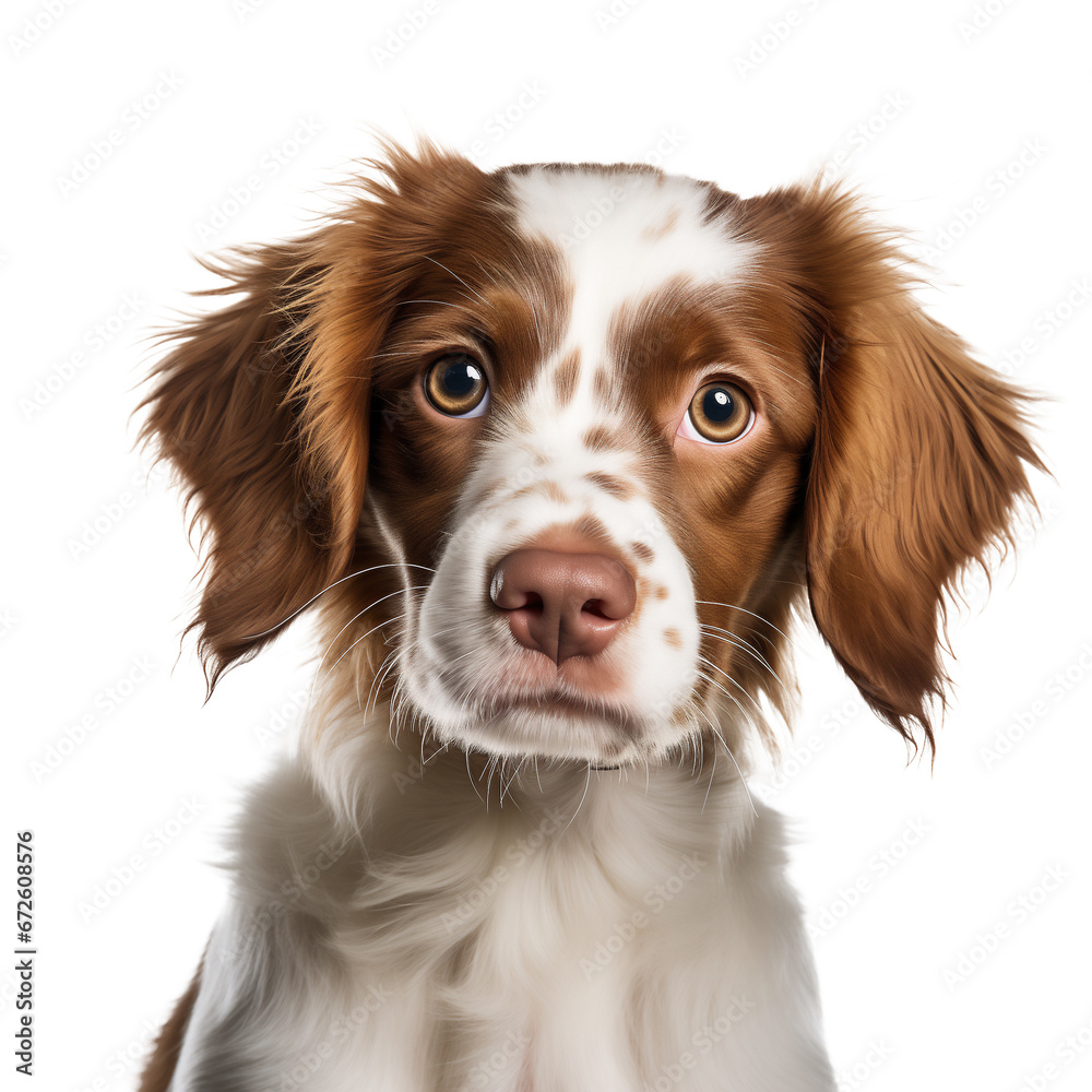 Portrait of a Puppy Dog, on transparent png. Ai generative.