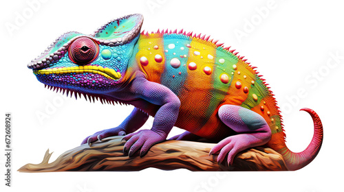 Colorful chameleon Ai Generative photo