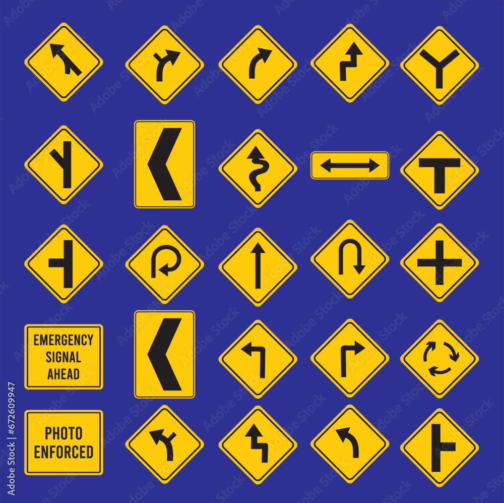 Warning Sign Street Sign Vector Pack Warning Sign Street Sign Vector Pack