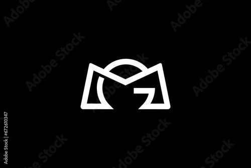 Initial Letter MG Logo Design Vector