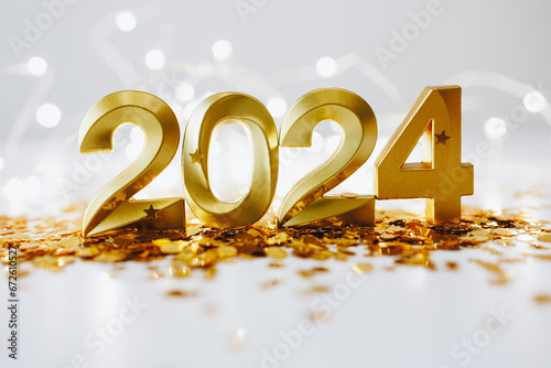 Canvas Print happy new year 2024 background