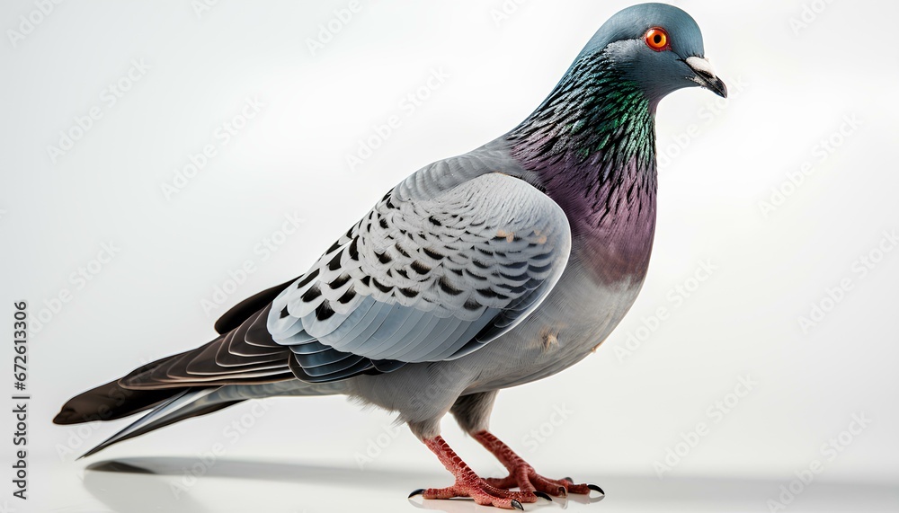 pigeon isolated on white background with shadow. Pigeon still. Pigeon isolated. Pigeon. Bird pigeon isolated on white background with shadow. Pigeon still. Pigeon isolated. Pigeon. Bird