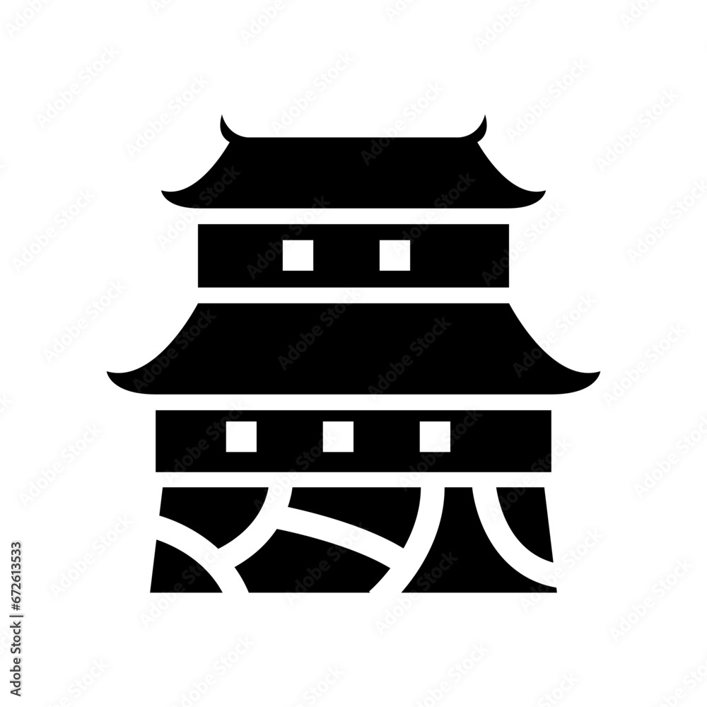 Japanese castle icon Japanese castle icon