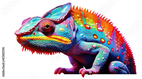 Obraz Colorful chameleon Ai Generative