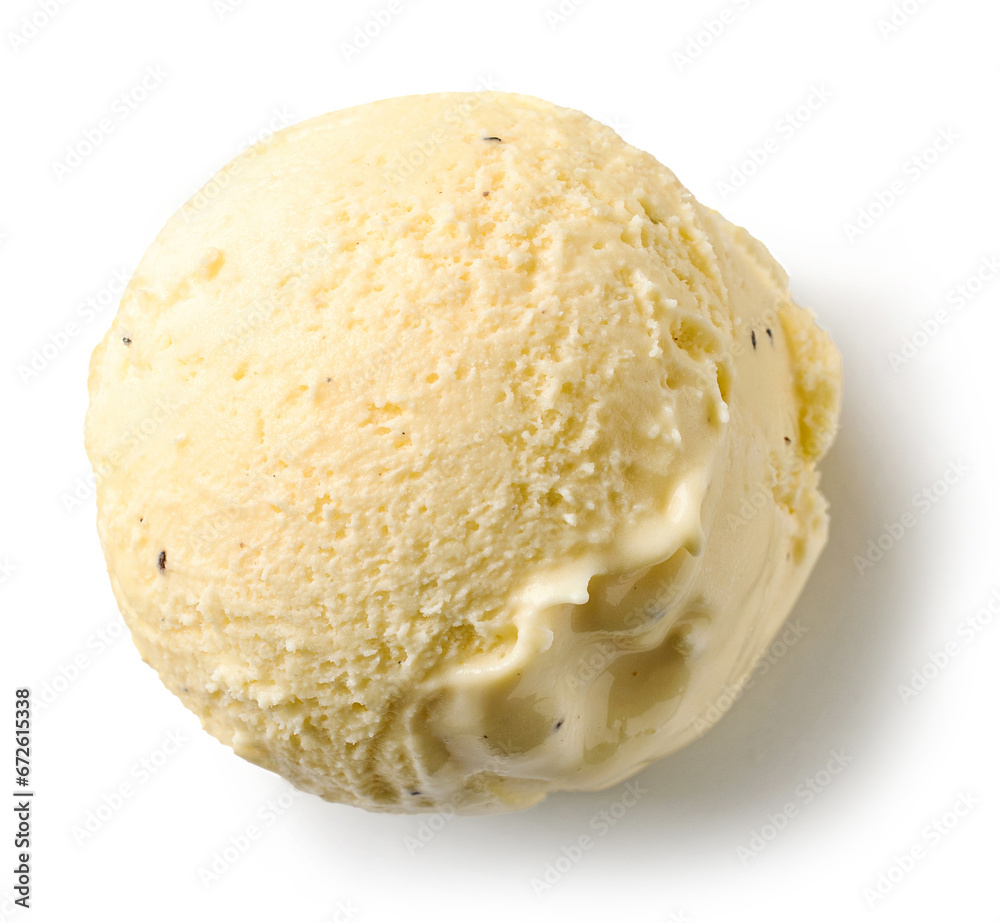 vanilla ice cream ball