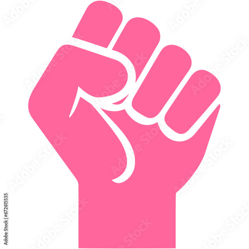 Empowering Fist Pink Illustration