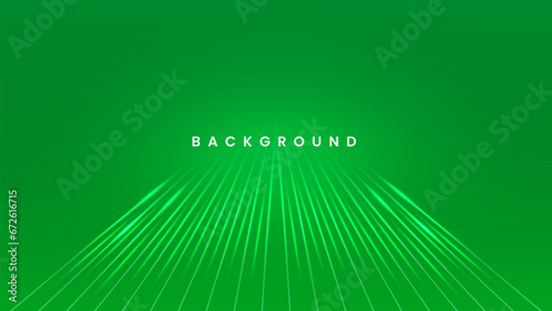 Motion light effect. Neon futuristic with green background