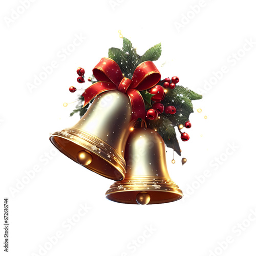 christmas bells isolated on white