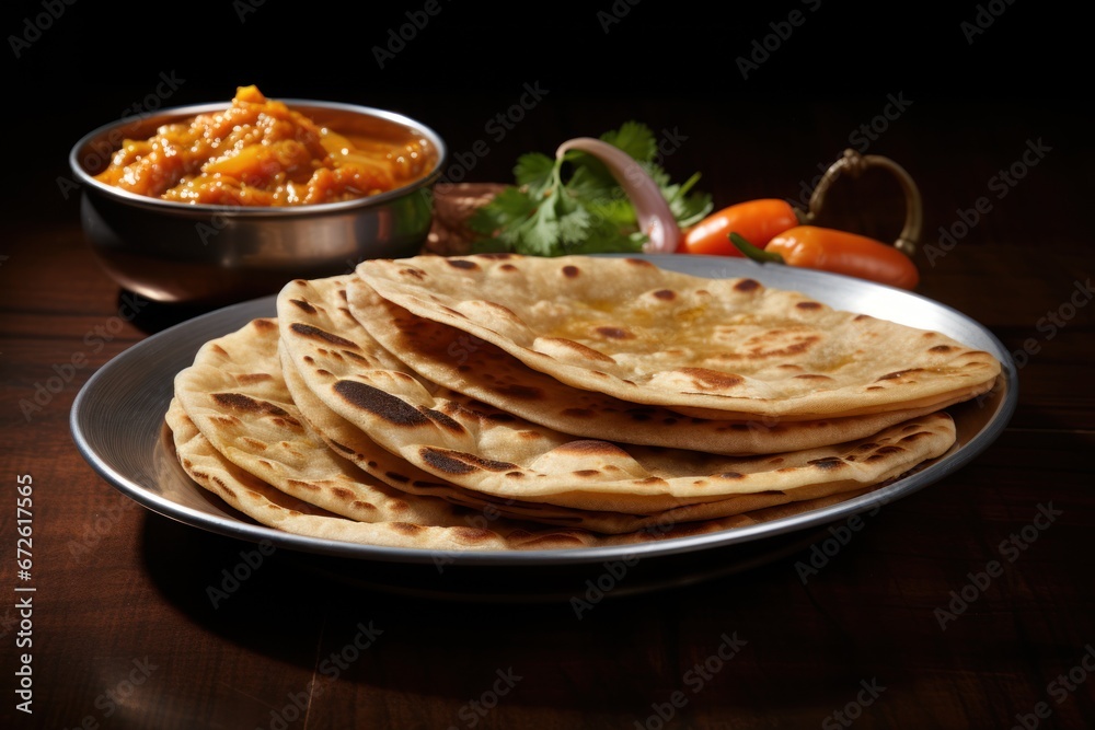 Indian foods whole wheat chapati or chapathi Indian foods whole wheat chapati or chapathi