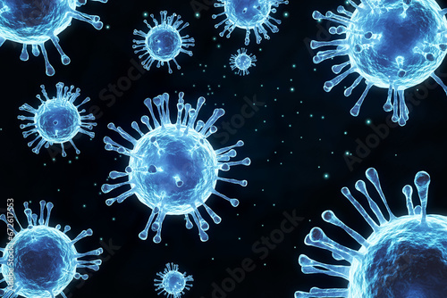 Virus or bacteria. 3D Illustration.