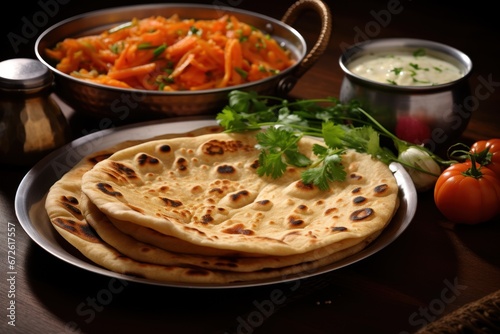 Indian foods whole wheat chapati or chapathi