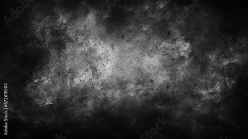DUST AND SCRATCHES, GRUNGE BLACK ABSTRACT BACKGROUND, HORIZONTAL IMAGE. legal AI 
