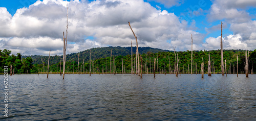 Brokopondo lake reservoir amd Ston Island in Suriname, South America