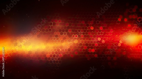 Blood Red to Yellow Hexacon Background - Wallpaper