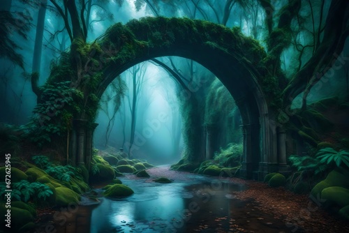 bridge in the forest © aimenyounas