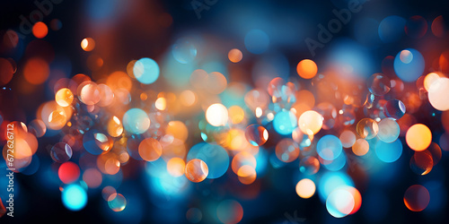 bokeh from an LED multicolored garland photo