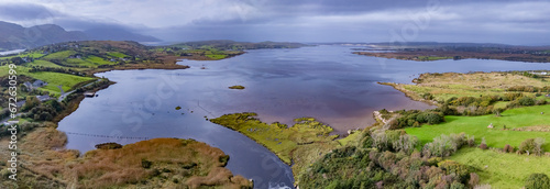 Aerial view of the Atlantic coast by Ardara in County Donegal - Ireland © Lukassek