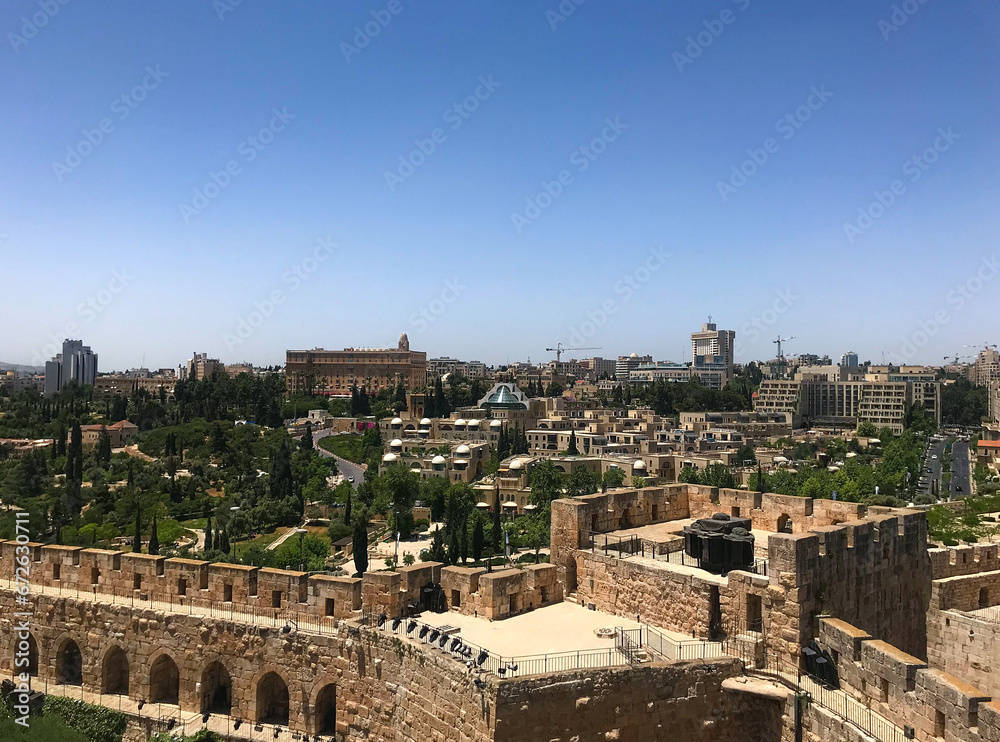 This is a picture of Jerusalem, which was taken on the Tower of David.