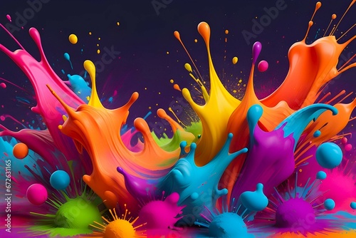 Color splashes background due to the occasion of Indian festival Holi © Sanjay