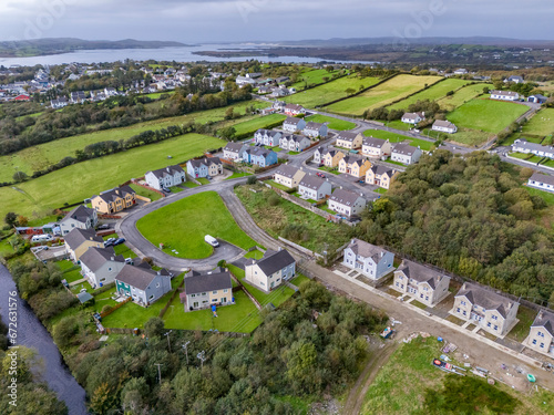Aerial view of Ard na Greine in Ardara in County Donegal - Ireland