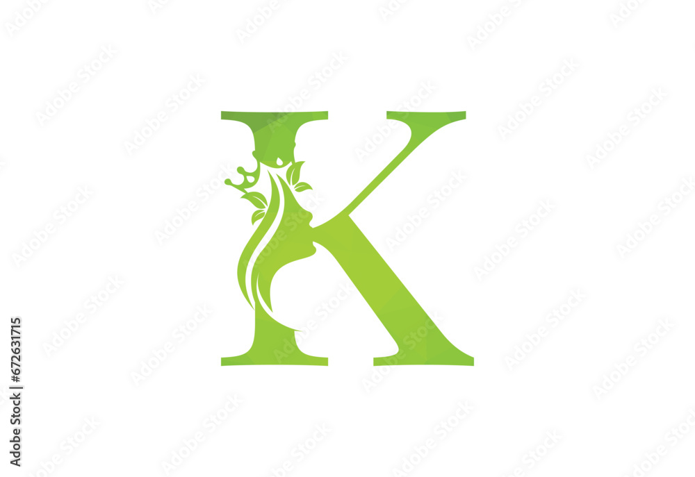low poly elegant beauty and spa treatment letter K logo. low poly elegant beauty and spa treatment letter K logo.