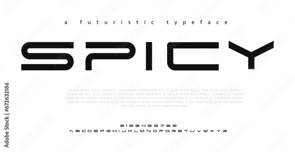 SPICY Modern bright colorful font, alphabet letters and numbers SPICY Modern bright colorful font, alphabet letters and numbers