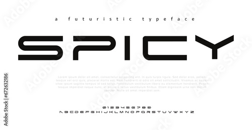 SPICY Modern bright colorful font, alphabet letters and numbers