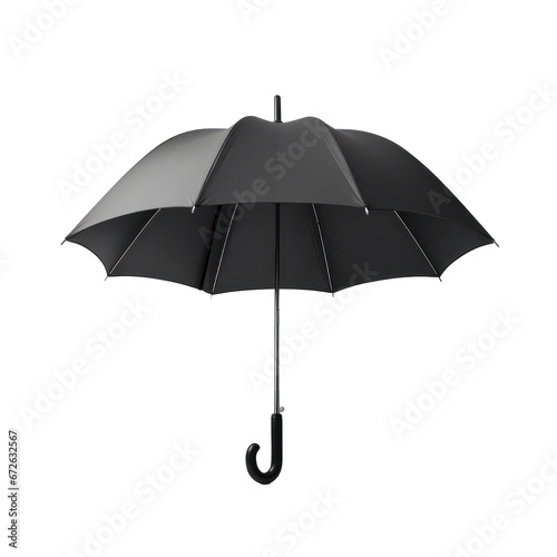 black umbrella mockup isolated on transparent background,transparency 
