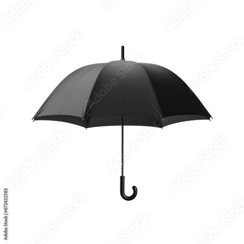 black umbrella mockup isolated on transparent background,transparency 