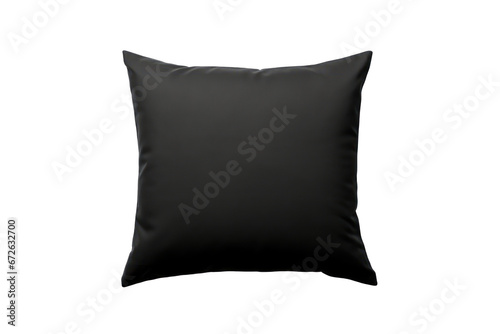 black cushion pillow mockup isolated on transparent background,transparency  photo