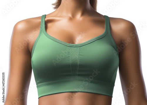 green sportbra isolated on transparent background,transparency 