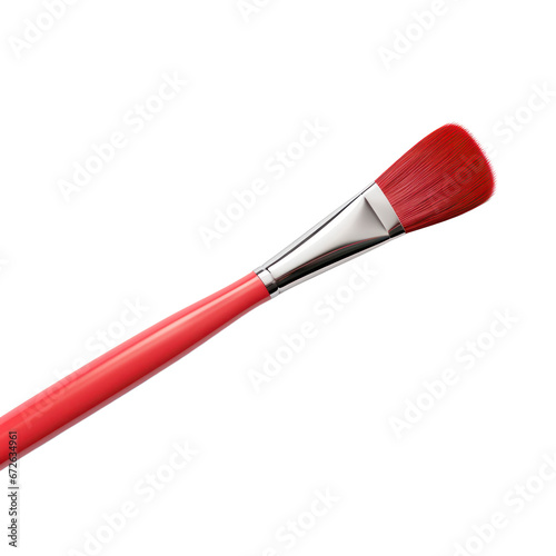 Red brush isolated on transparent background,transparency 