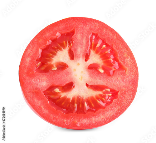 Wallpaper Mural Piece of red ripe tomato isolated on white Torontodigital.ca