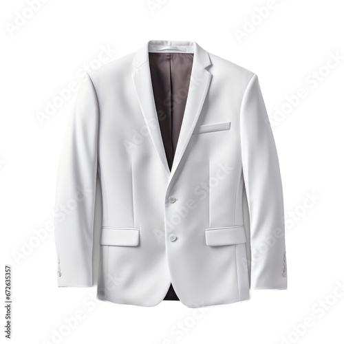 White suit mockup isolated on transparent background,transparency 