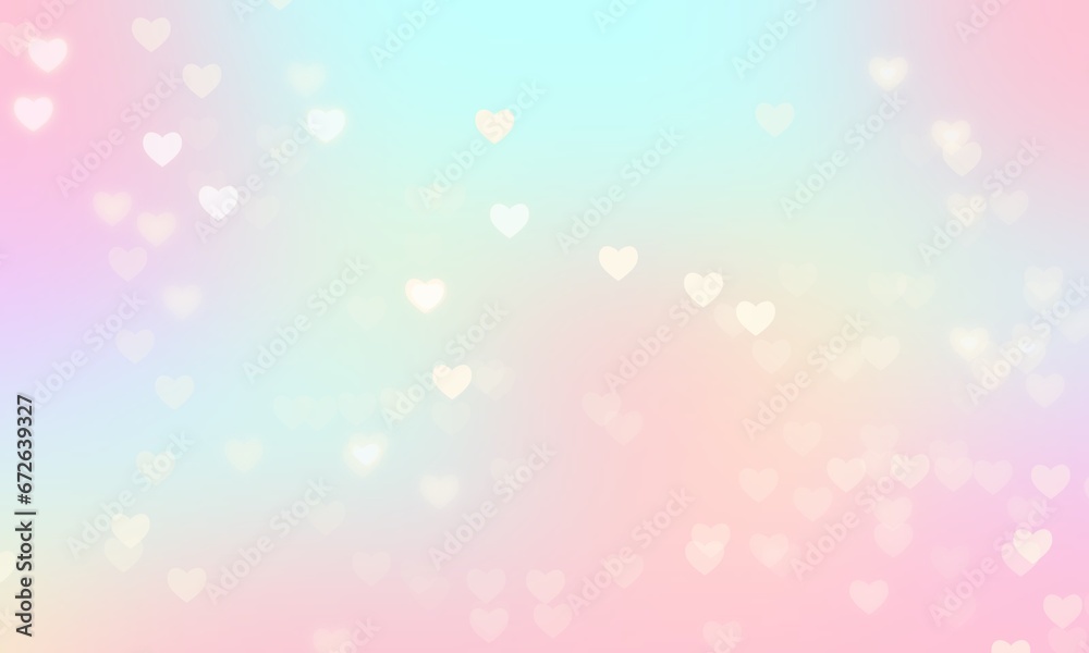 Blue purple pink gradient blur background with heart bokeh for valentine's day Blue purple pink gradient blur background with heart bokeh for valentine's day