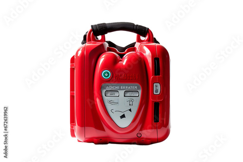 Emergency Medical Equipment Defibrillator Isolated on transparent background