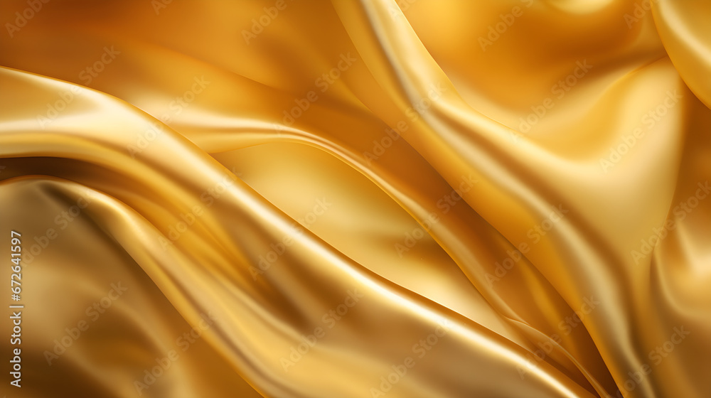 Fototapeta premium Bright beautiful golden satin background