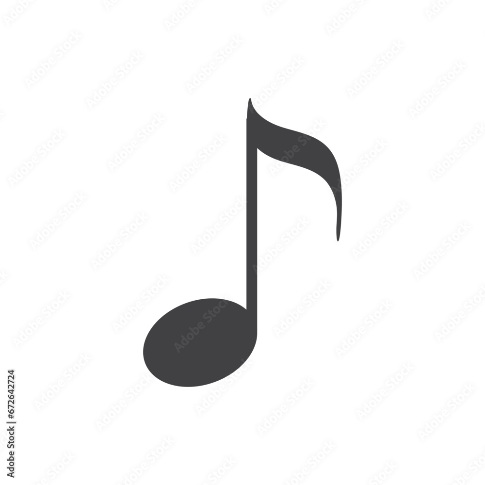 Music notes icon, musical key sign vector illustration. Music notes icon, musical key sign vector illustration.